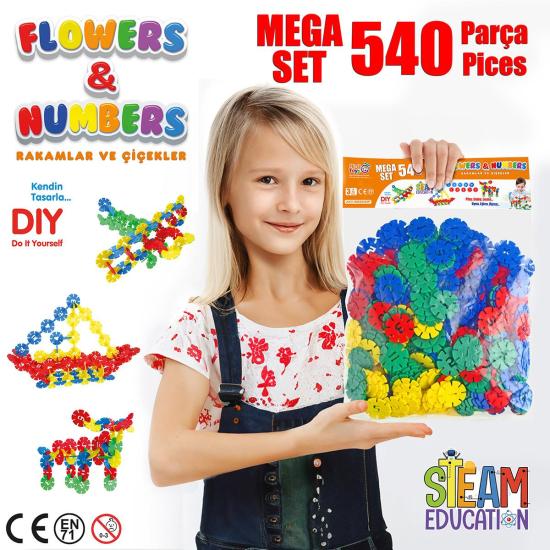 Çiçekler ve Sayılar Mega Set  540 Parça