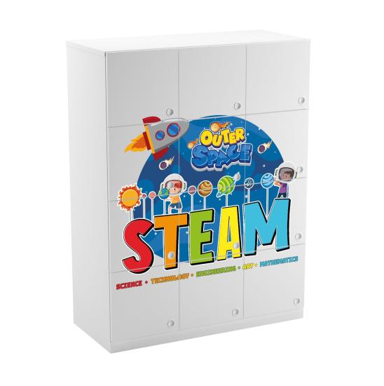 AKY-IM0036ST STEAM 12 KAPAKLI ÖĞRENCİ DOLABI